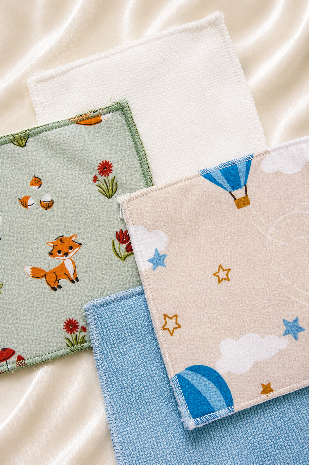 Lingettes lavables bébé - lot de 6