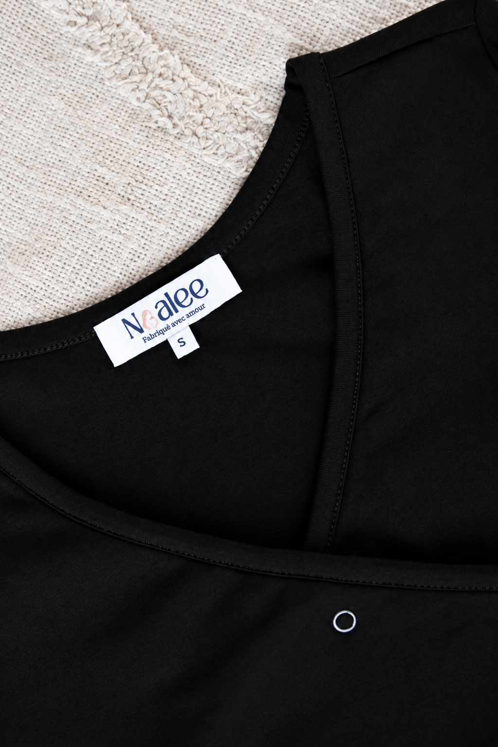 NEWCO : T-shirt d'allaitement absorbant et anti-fuite Noalee - Noir