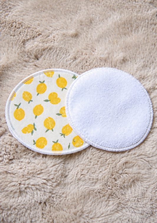 Coussinets d'allaitement lavables - lot de 6 coussinets Citron