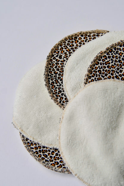 Coussinets d'allaitement lavables - lot de 6 coussinets - Motif léopard 🐆