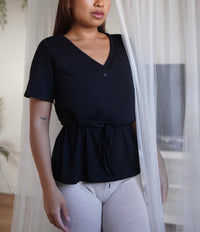 NEWCO : T-shirt d'allaitement absorbant et anti-fuite Noalee - Noir