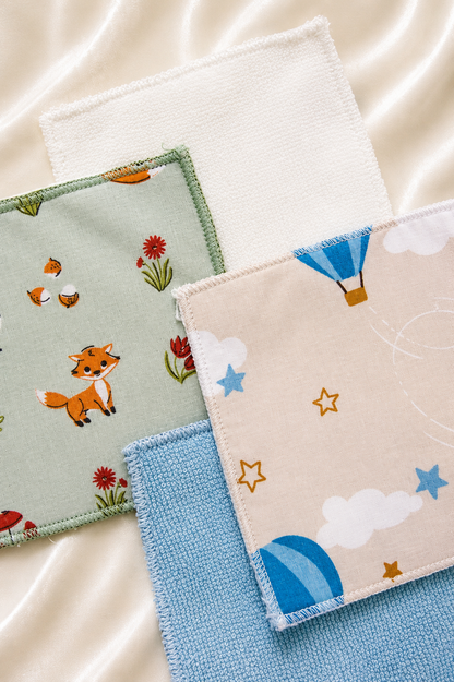 Lingettes lavables bébé - lot de 6