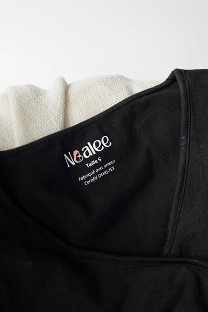 T-shirt d'allaitement absorbant et anti-fuite Noalee - Noir