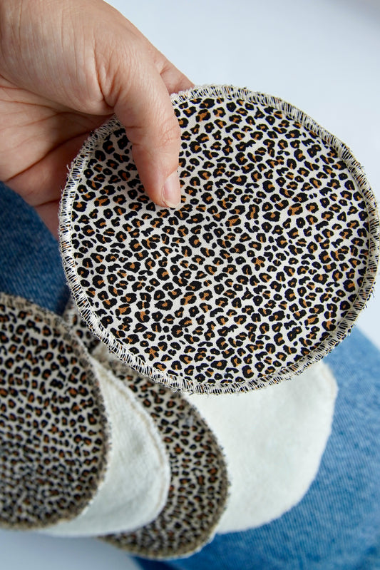 Coussinets d'allaitement lavables - lot de 6 coussinets - Motif léopard 🐆