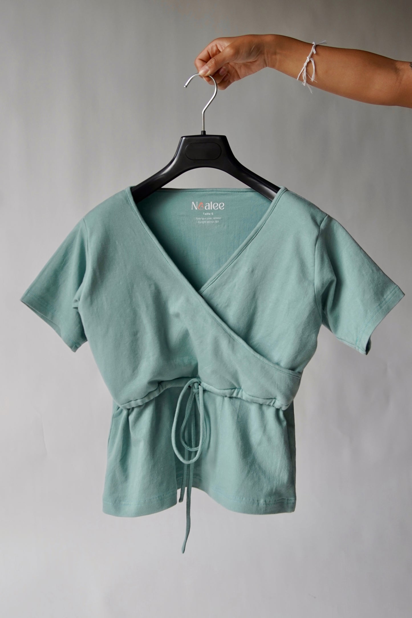 T-shirt d'allaitement absorbant et anti-fuite Noalee - Vert d'eau