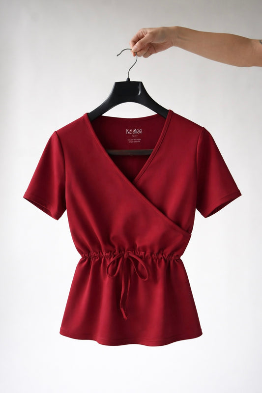 NEW : T-shirt d'allaitement absorbant et anti-fuite Noalee - Bordeaux