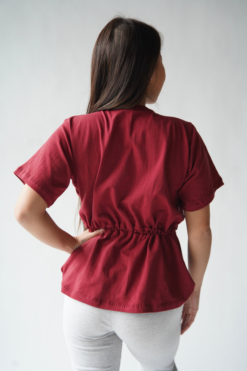 T-shirt d'allaitement absorbant et anti-fuite Noalee - Bordeaux