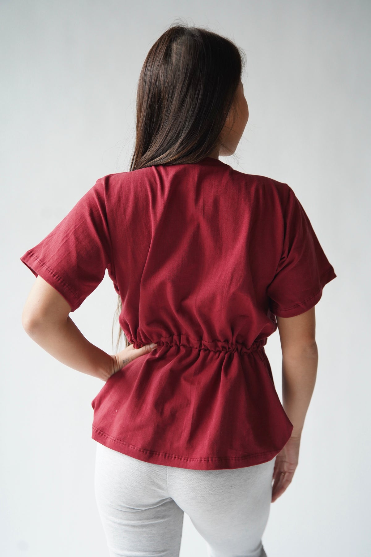 T-shirt d'allaitement absorbant et anti-fuite Noalee - Bordeaux