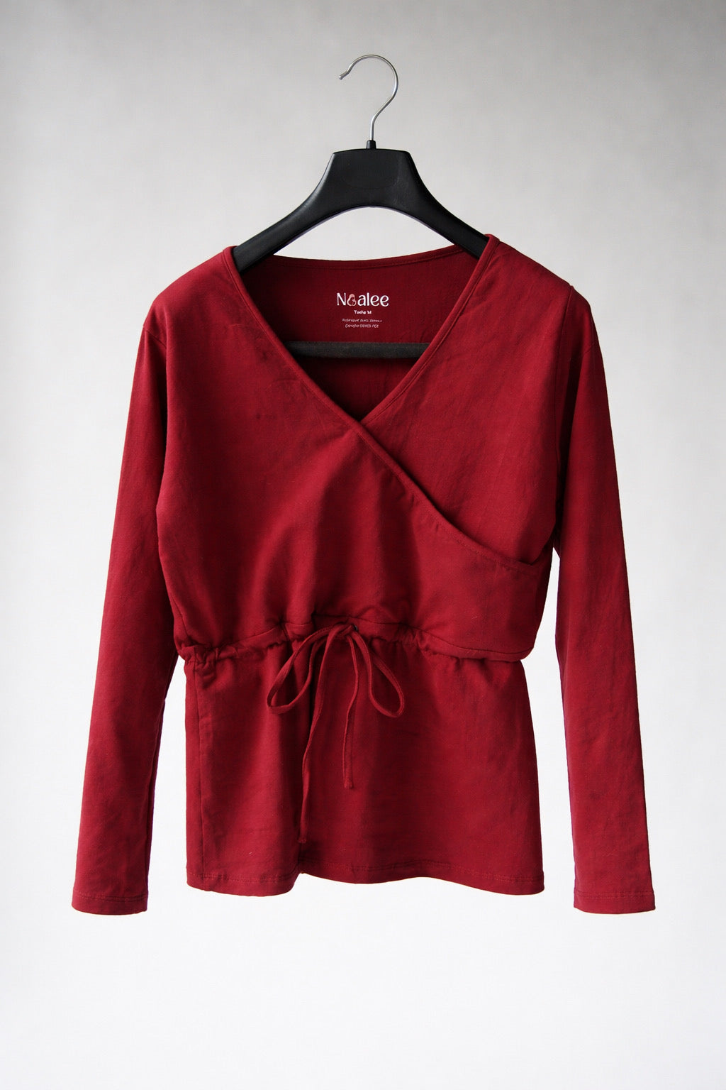T-shirt à manches longues d'allaitement absorbant Bordeaux - Noalee