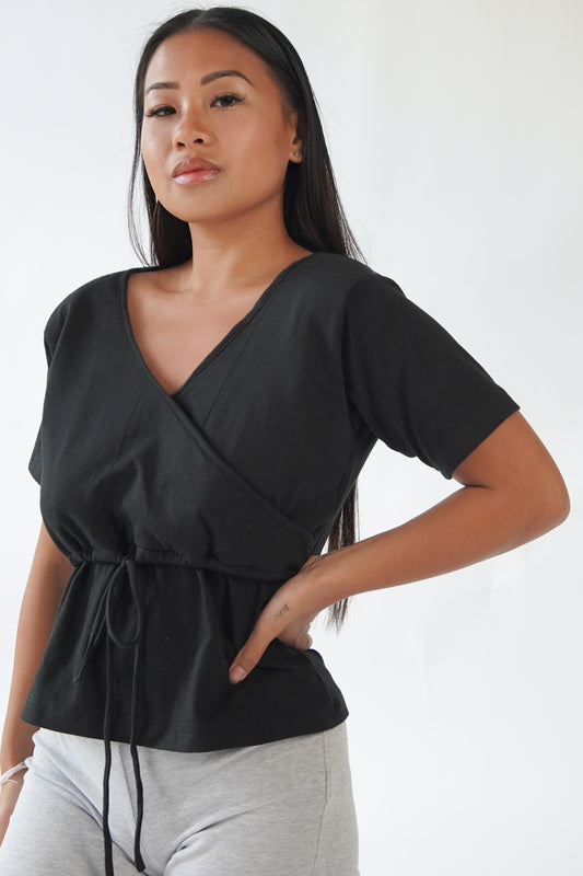 T-shirt d'allaitement absorbant et anti-fuite Noalee - Noir