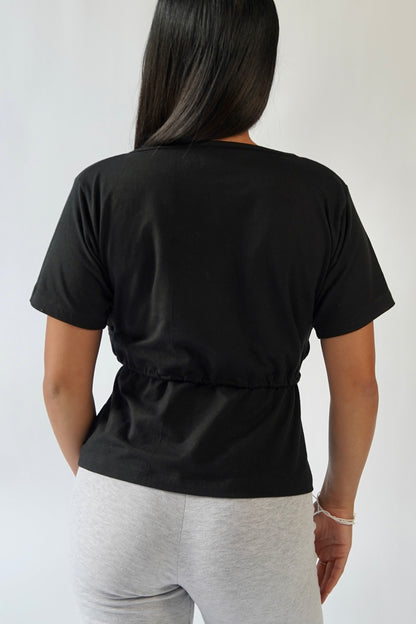 T-shirt d'allaitement absorbant et anti-fuite Noalee - Noir