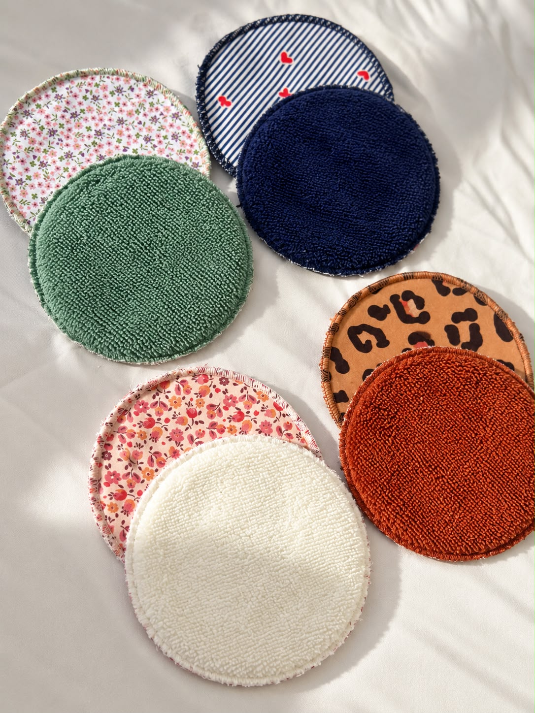 NEWCO : MIX Coussinets d'allaitement lavables - lot de 8 coussinets