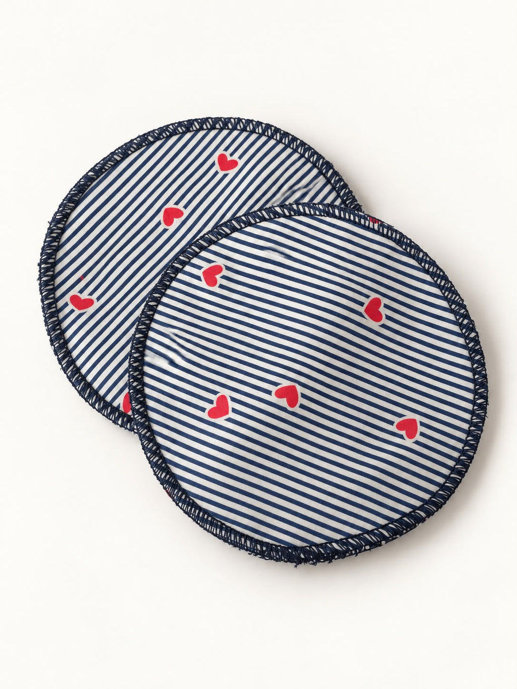 NEWCO : Coussinets d'allaitement lavables - lot de 6 coussinets Marinière Coeur