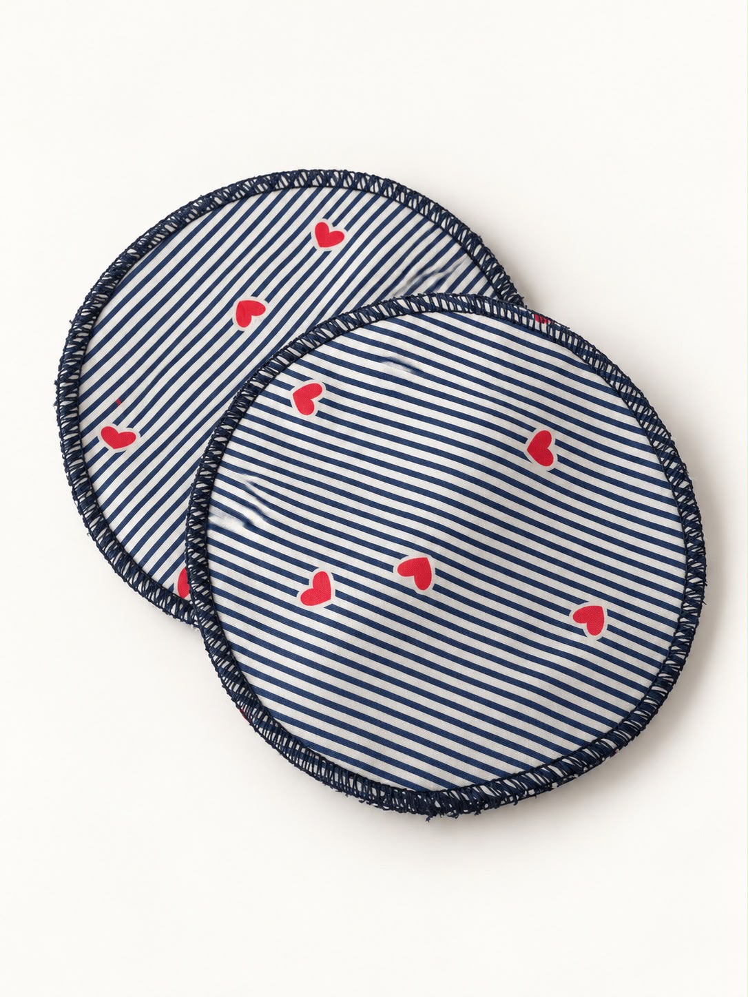 NEWCO : Coussinets d'allaitement lavables - lot de 6 coussinets Marinière Coeur