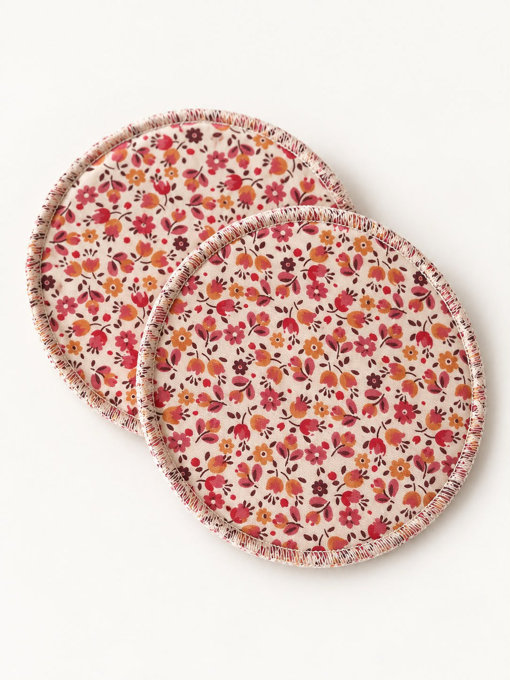 Newco : Coussinets d'allaitement lavables - lot de 6 coussinets Fleuri rose