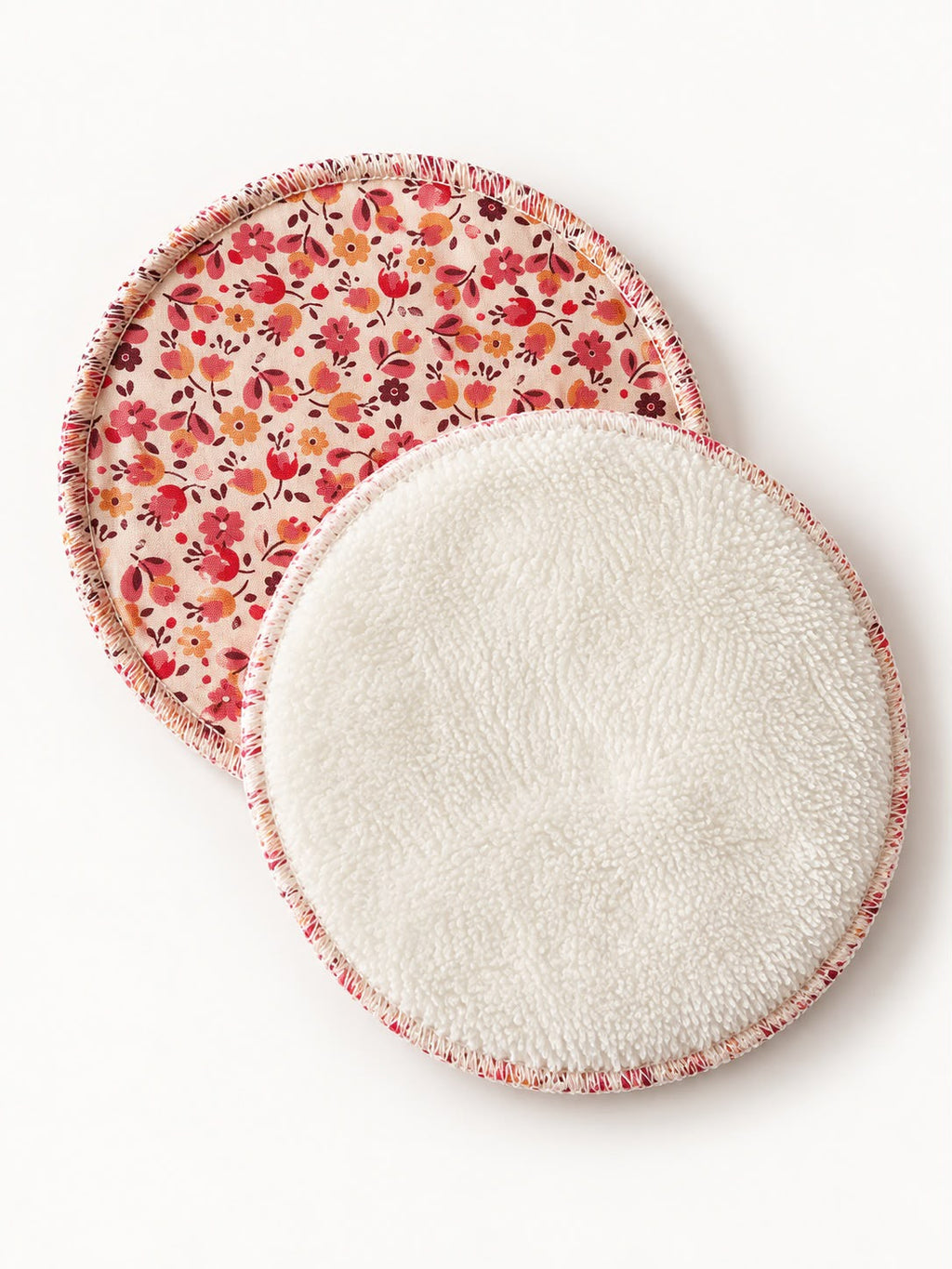 Newco : Coussinets d'allaitement lavables - lot de 6 coussinets Fleuri rose