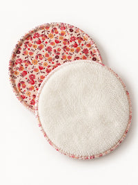Newco : Coussinets d'allaitement lavables - lot de 6 coussinets Fleuri rose