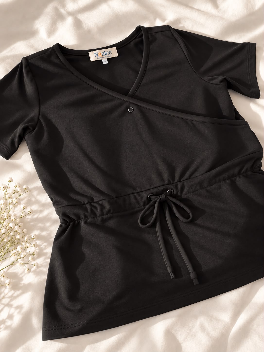 NEWCO : T-shirt d'allaitement absorbant et anti-fuite Noalee - Noir